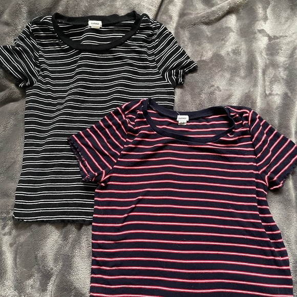 Two striped garage tees selling together - Picture 1 of 1